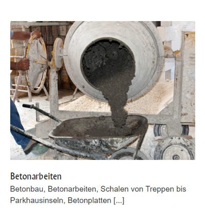 Betonarbeiten Betonbau Betonplatten