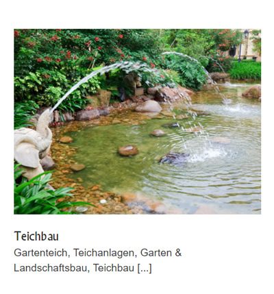 Teichbau Gartenteiche Teichanlagen